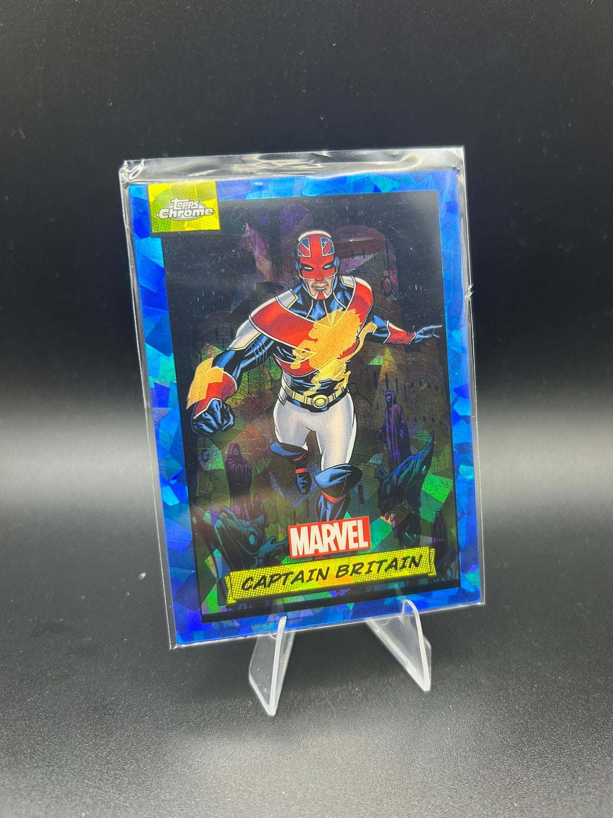 2024 Topps Chrome Marvel Captain Britain Sapphire Base