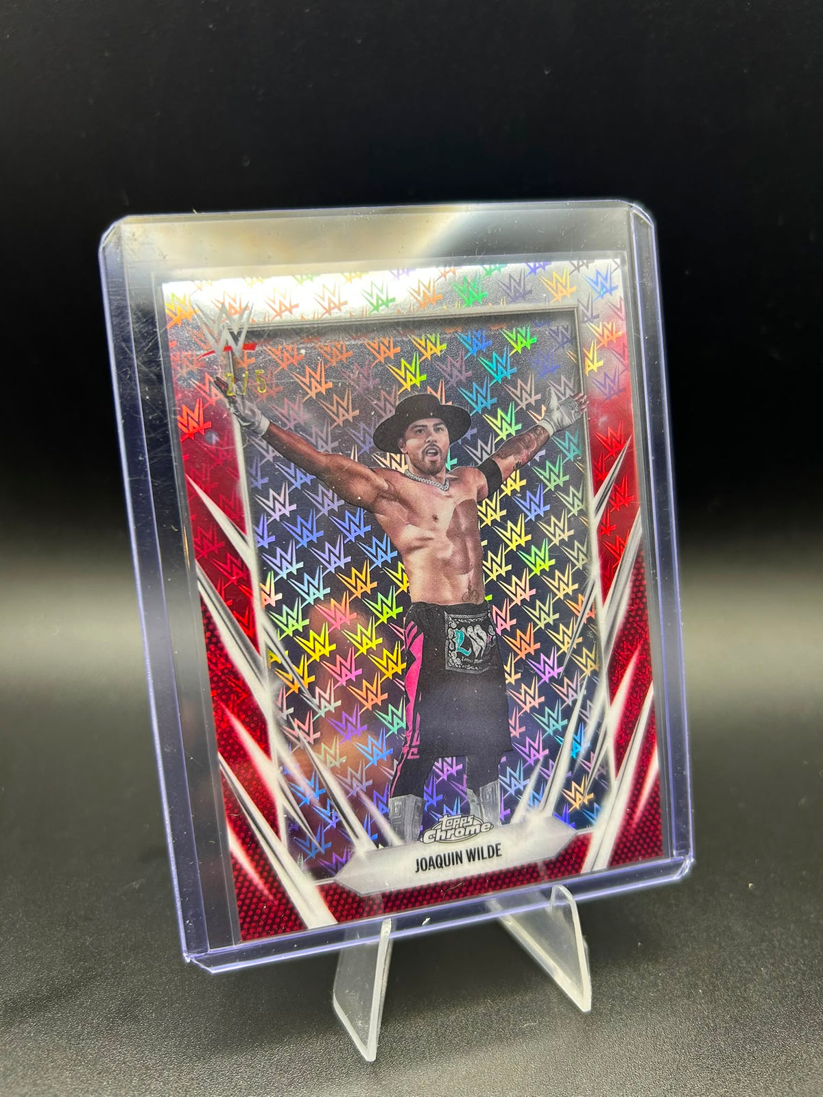 2026 WWE Topps Chrome Logofractor Joaquin Wilde /5 Red