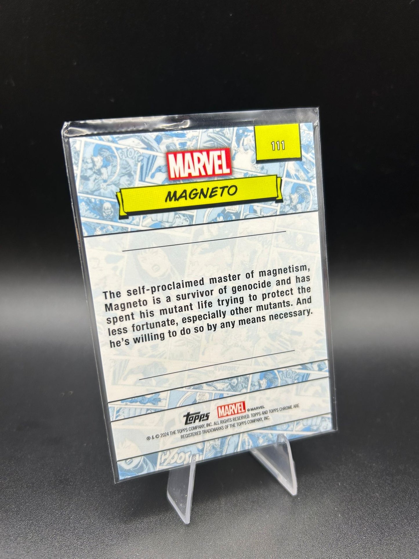2024 Topps Chrome Marvel Magneto Sapphire Base