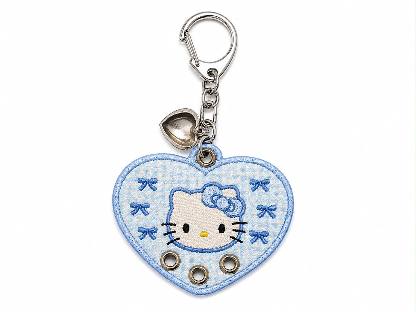 Hello Kitty Blue Japanese Sanrio Embroidered Keychain