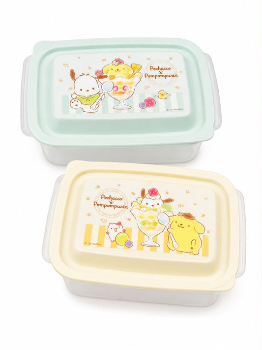 Pochacco x PomPomPurin 2pc Tupperware Japanese Sanrio Containers