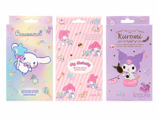 Sanrio Insect Repellent Fabric 36pc Stickers