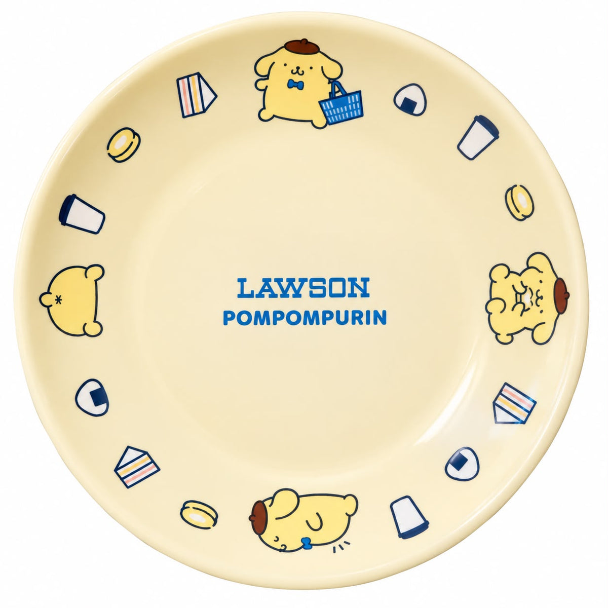 PomPomPurin Lawson Yellow 16cm Ceramic Japanese Sanrio Plate