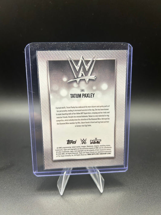 2026 WWE Topps Chrome Logofractor Tatum Paxley /50 Gold