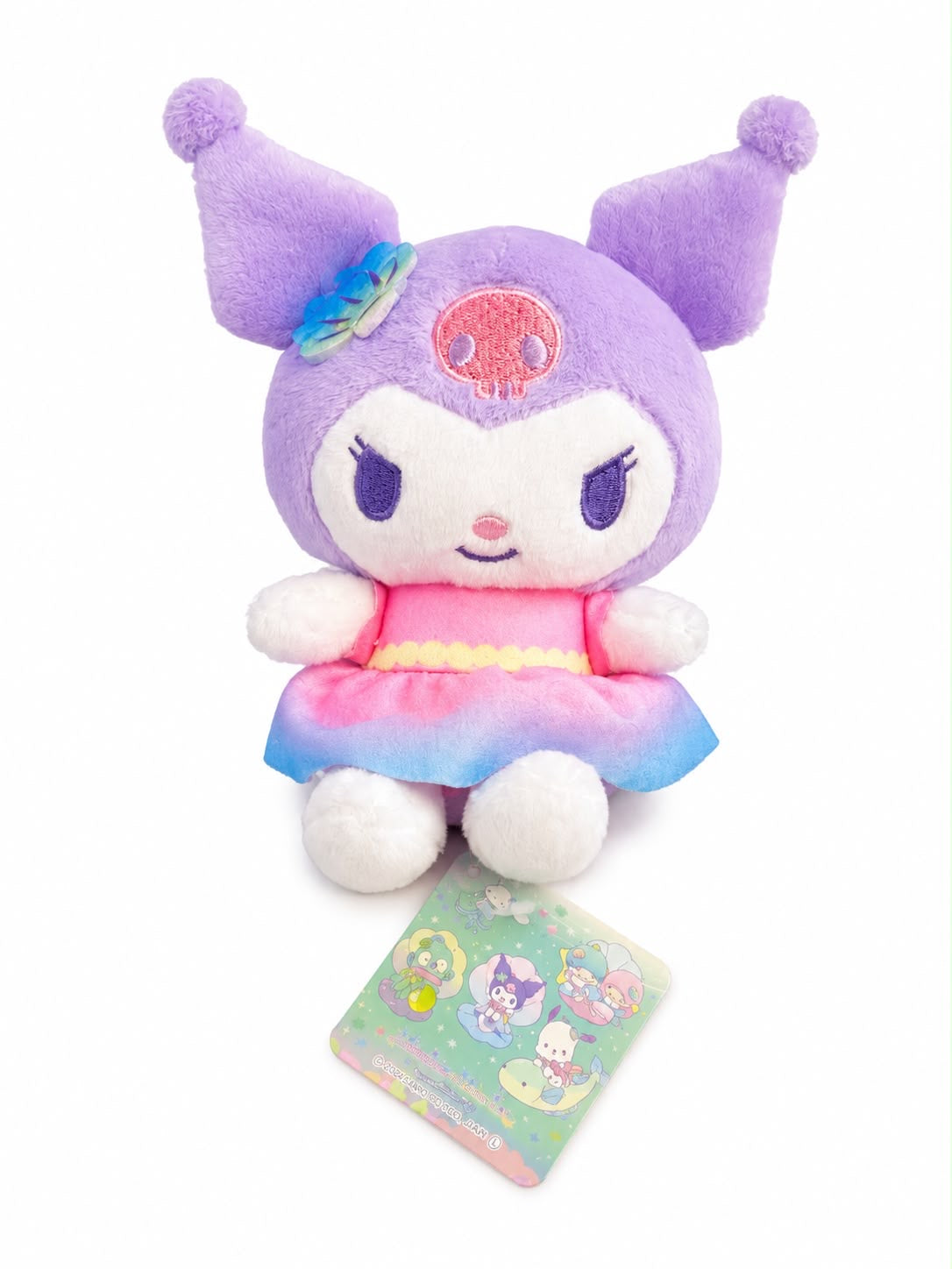 Pink/Purple Ombre Kuromi Japanese Sanrio Plush Keychain