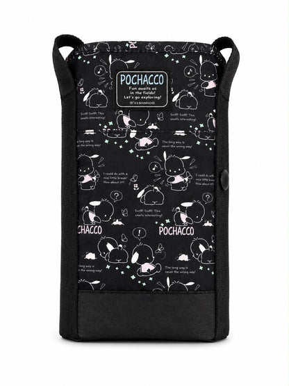 Pochacco Black Thermal Drawstring Japanese Sanrio Picnic Bag