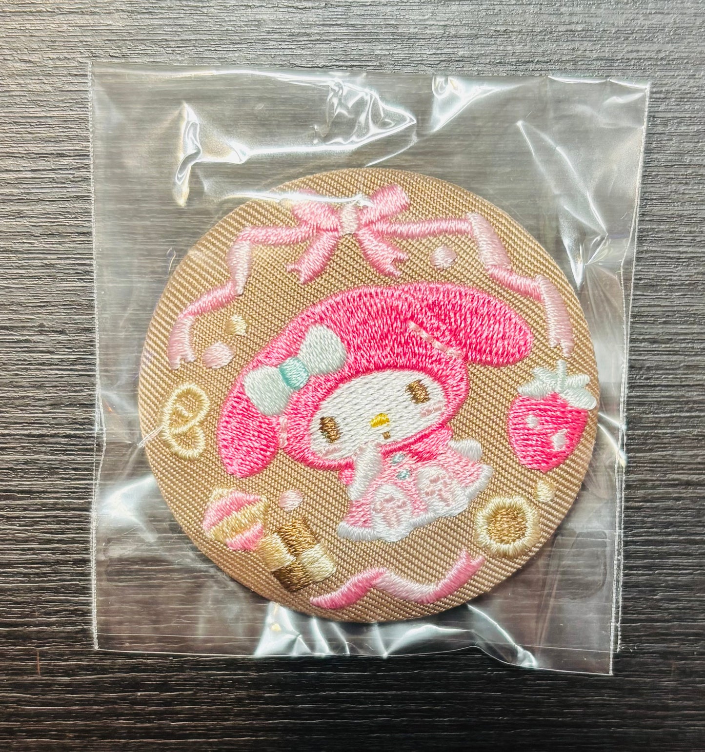 Melody Chocolate 2025 5cm Embroidered Biscuit Japanese Sanrio Badge