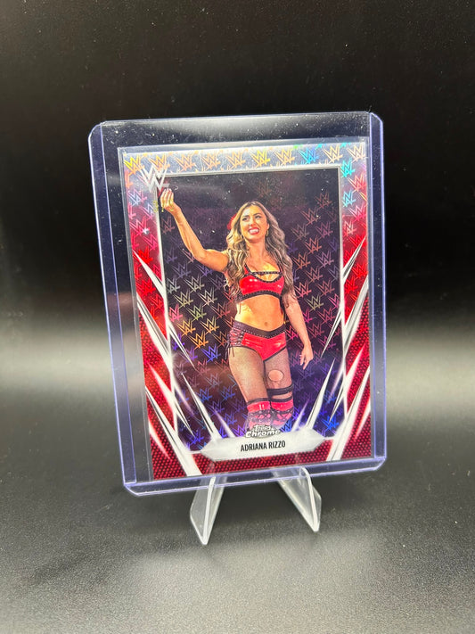 2026 WWE Topps Chrome Logofractor Adriana Rizzo /5 Red