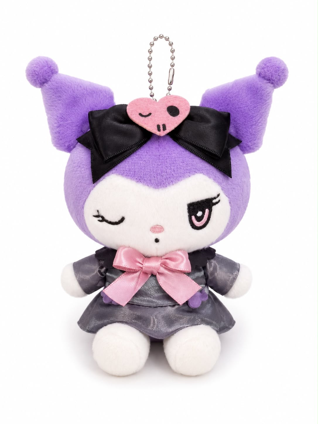 Purple Kuromi Fancy Lass Japanese Sanrio Plush Keychain