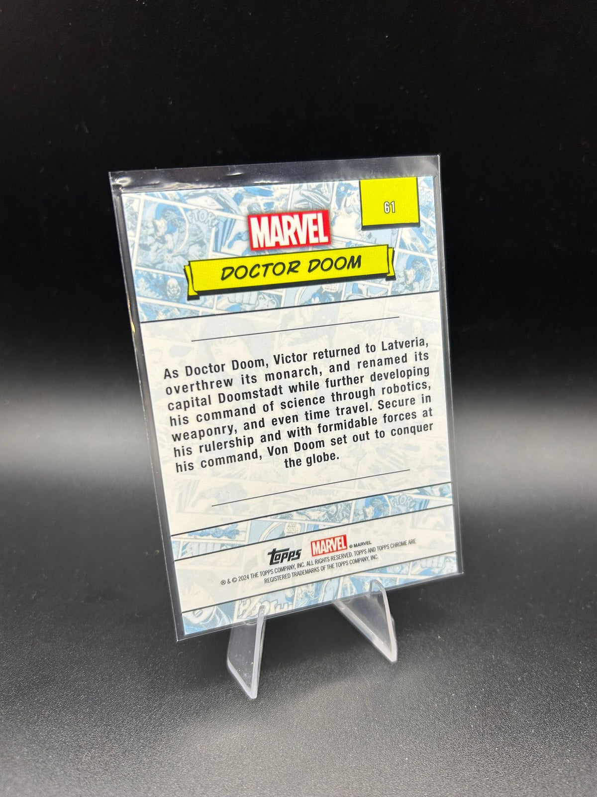 2024 Topps Chrome Marvel Doctor Doom Sapphire Base