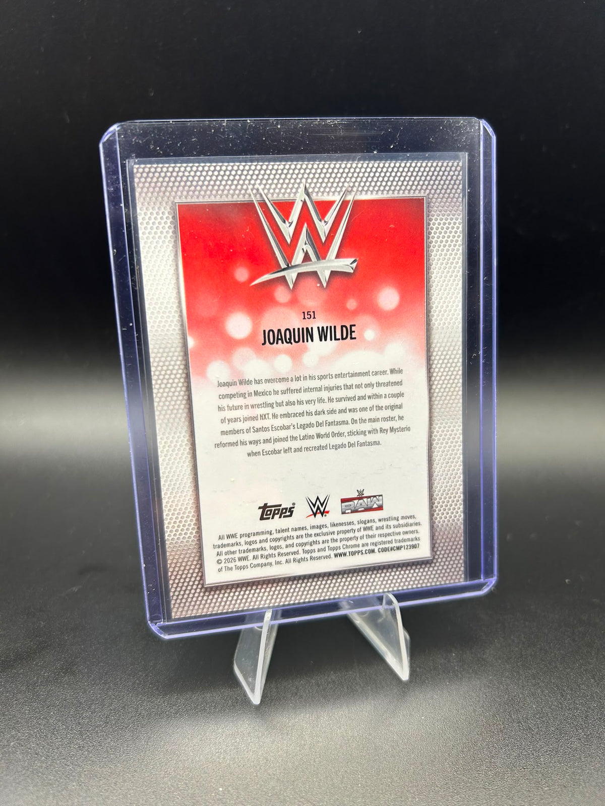 2026 WWE Topps Chrome Logofractor Joaquin Wilde /5 Red