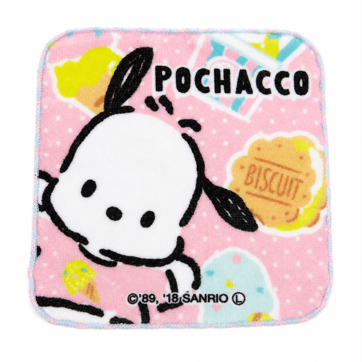 Pochacco Pink Polka Japanese Sanrio Face Cloth