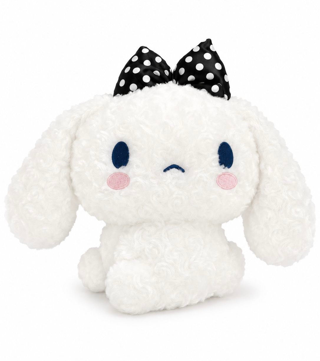 Cinnamoroll Fluffy Black Polka Bow Large Japanese Sanrio Plush
