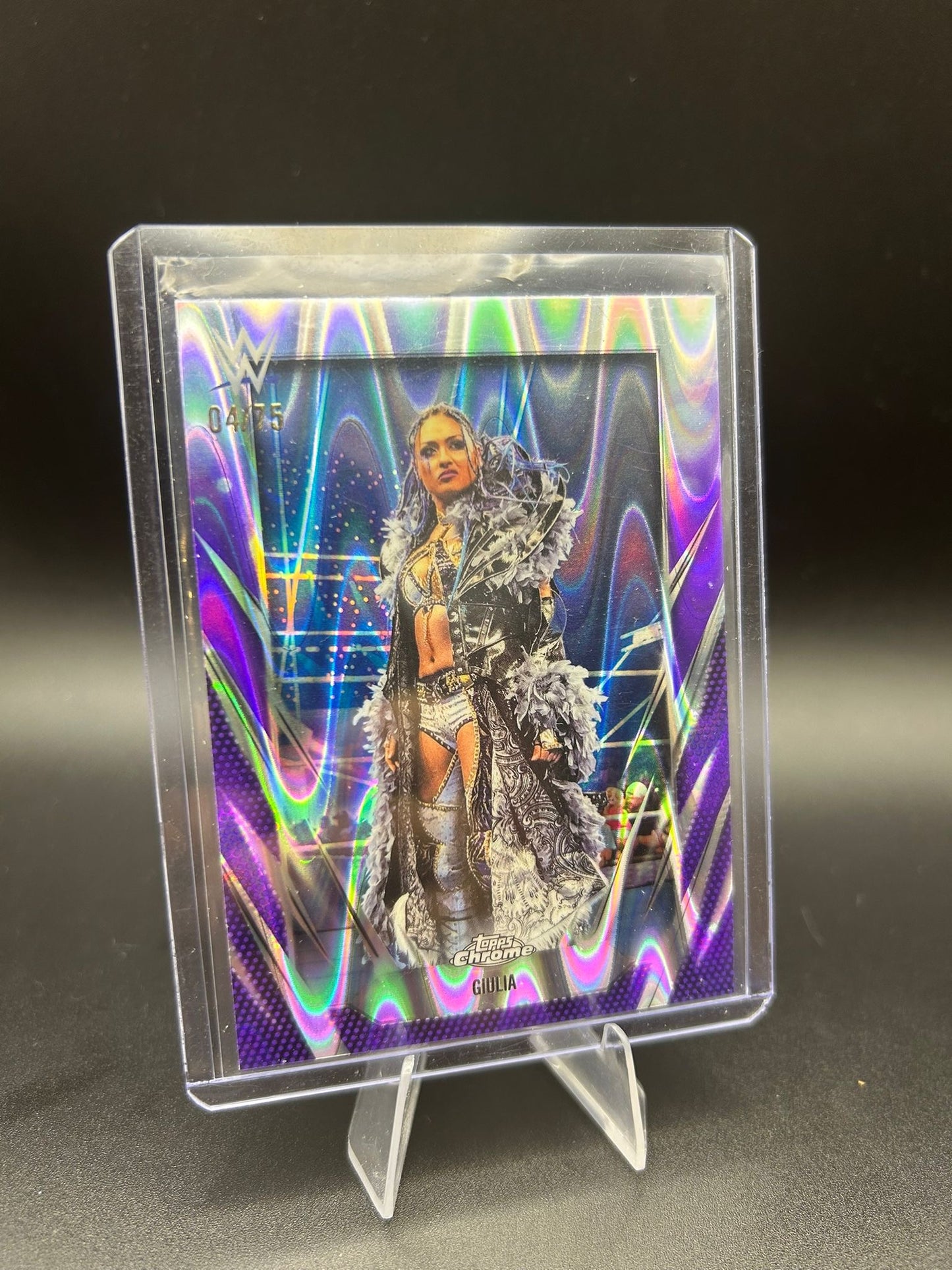 2026 WWE Topps Chrome Giulia /75 Purple Wave