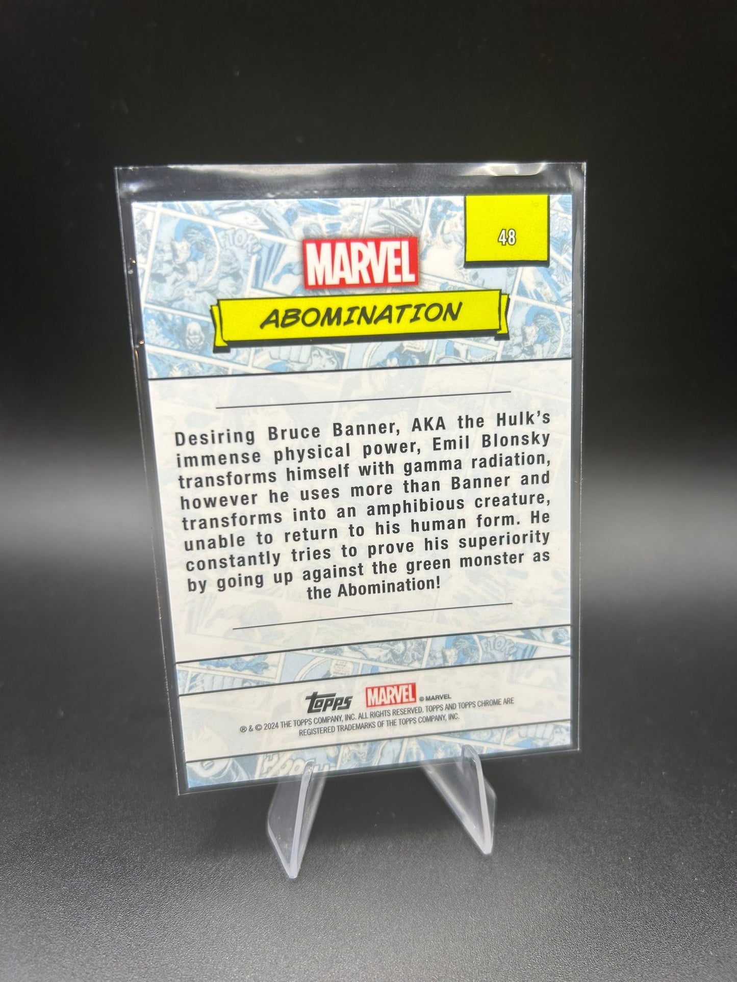 2024 Topps Chrome Marvel Abomination Sapphire Base