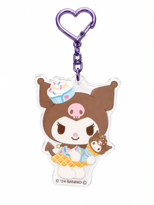 Kuromi Ice Cream Girl Acrylic Japanese Sanrio Keychain
