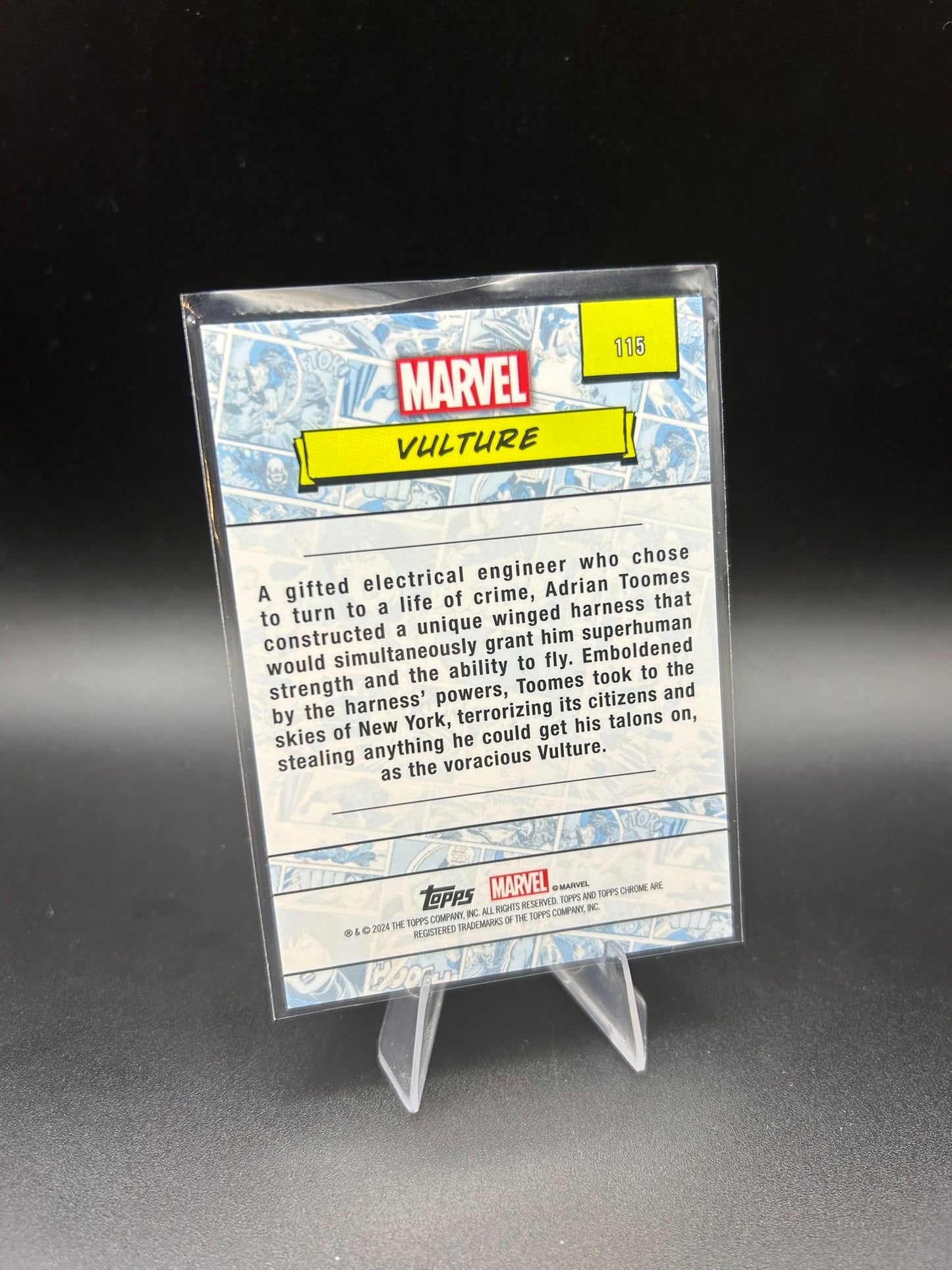 2024 Topps Chrome Marvel Vulture Sapphire Base