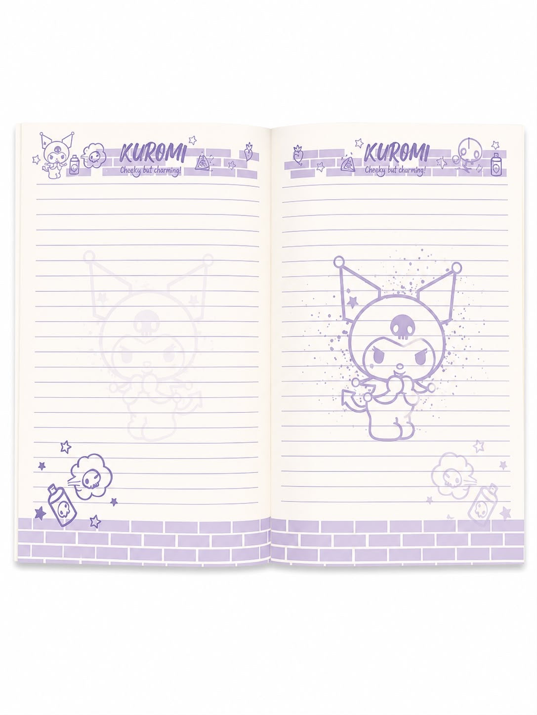 Purple Kuromi Graffiti A5 Sanrio Notebook