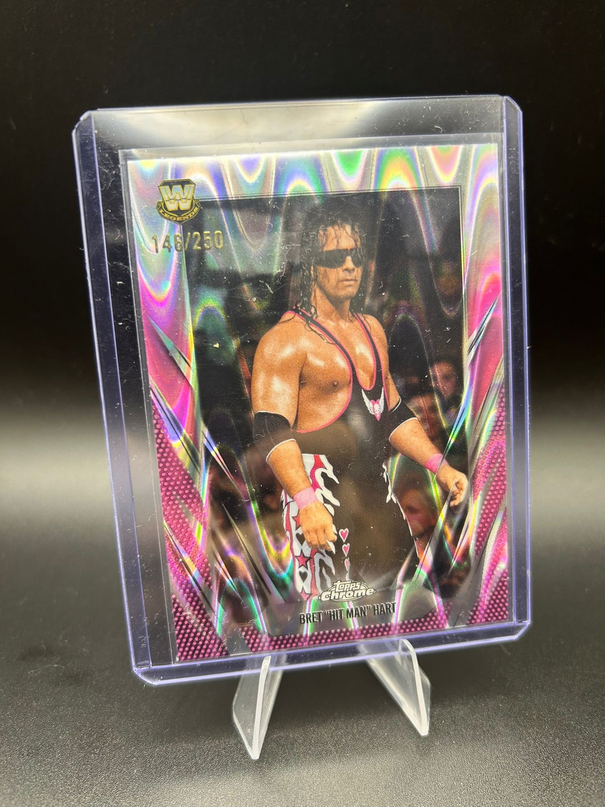 2026 WWE Topps Chrome Bret "Hitman" Hart /250 Pink Wave