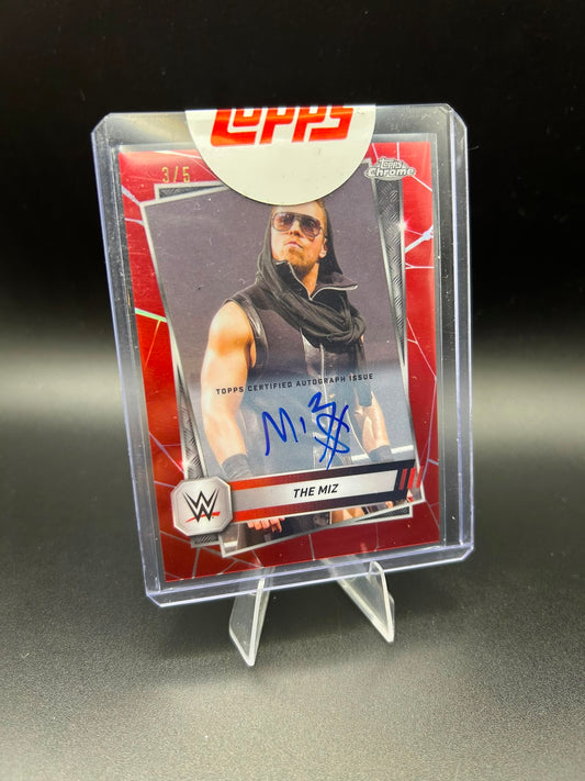 2025 Topps Chrome WWE The Miz Red Auto /5