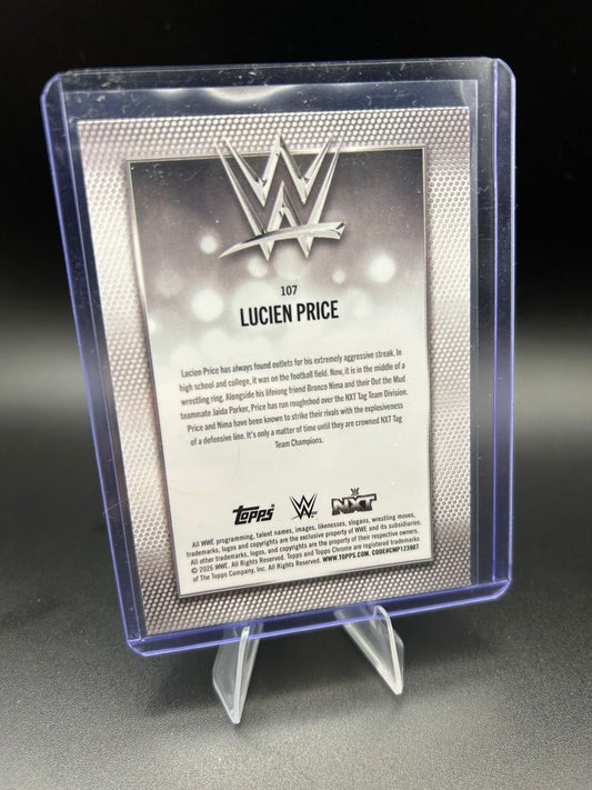 2026 WWE Topps Chrome Lucien Price /75 Purple Wave
