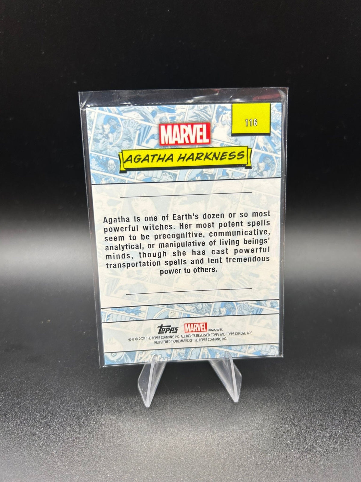 2024 Topps Chrome Marvel Agatha Harkness Sapphire Base