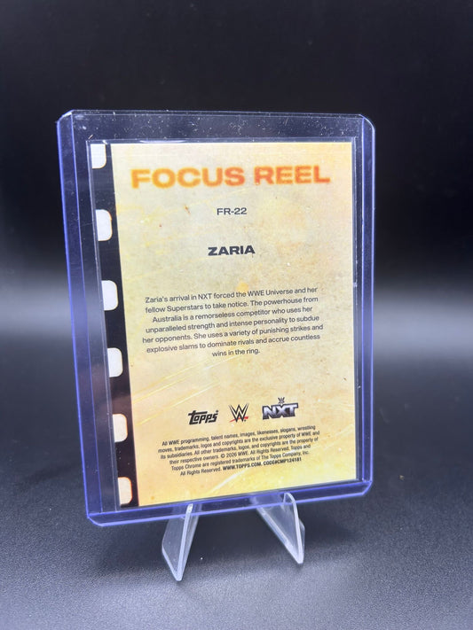 2026 WWE Topps Chrome Zaria /50 Gold Focus Reel