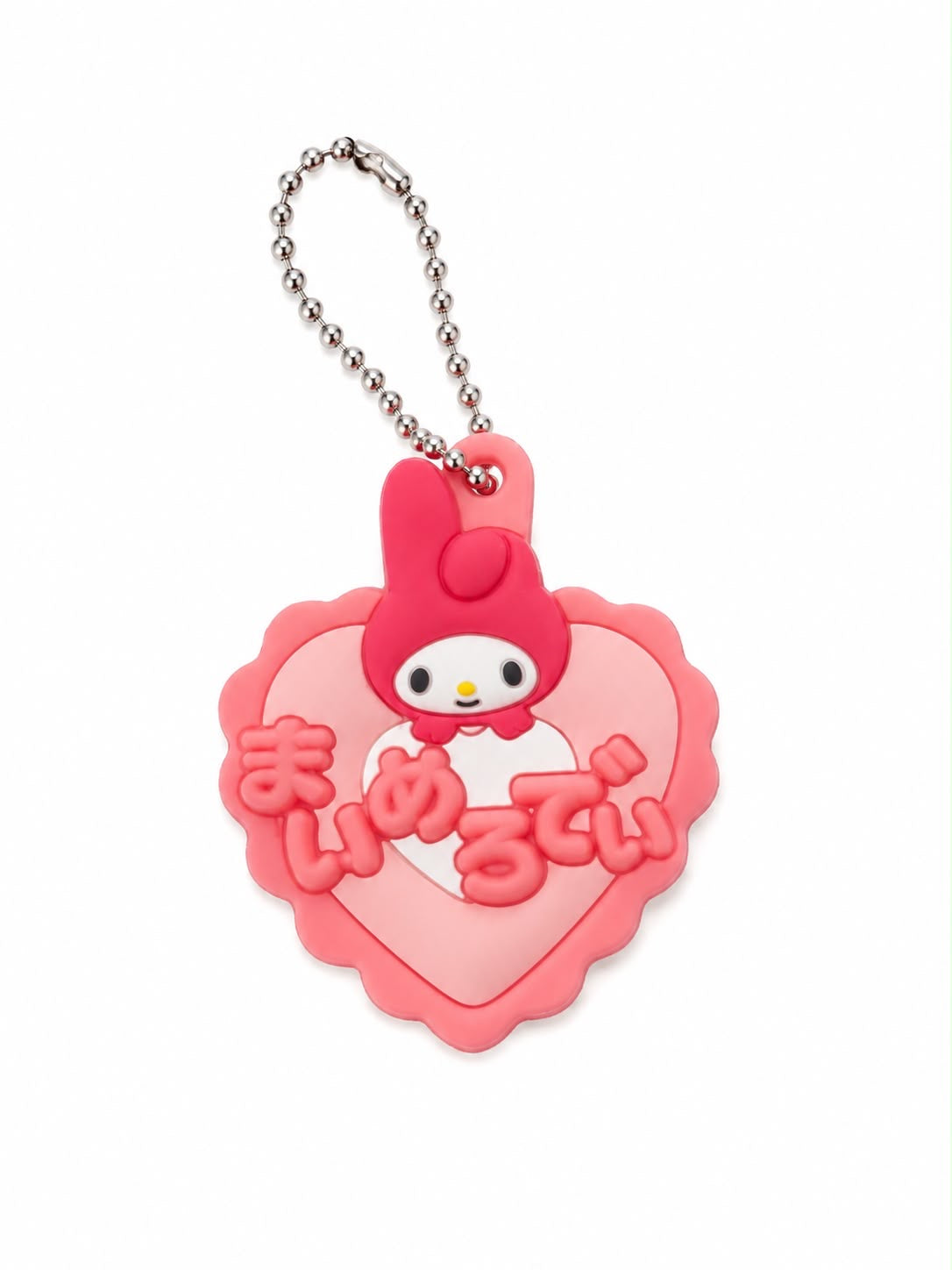 Melody Pink Heart Bow Silicone Mini Japanese Sanrio Keychain