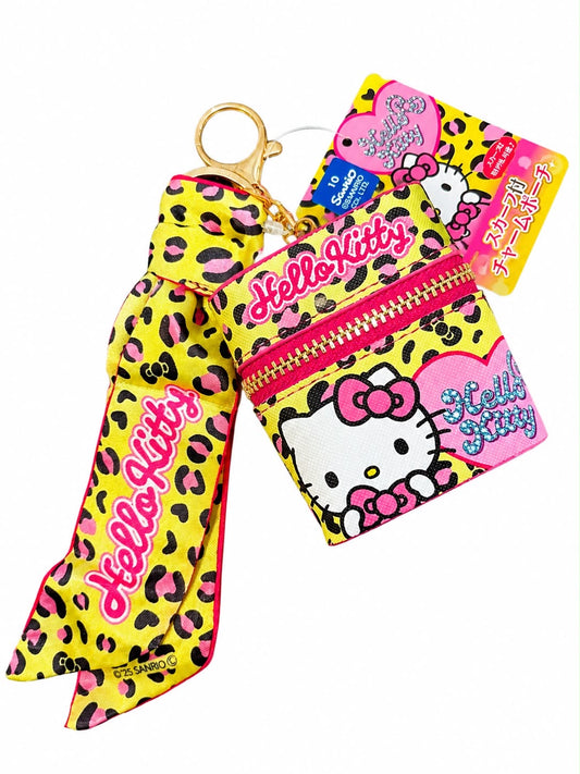 Hello Kitty Leopard Headphone Case & Strap Japanese Sanrio Keychain