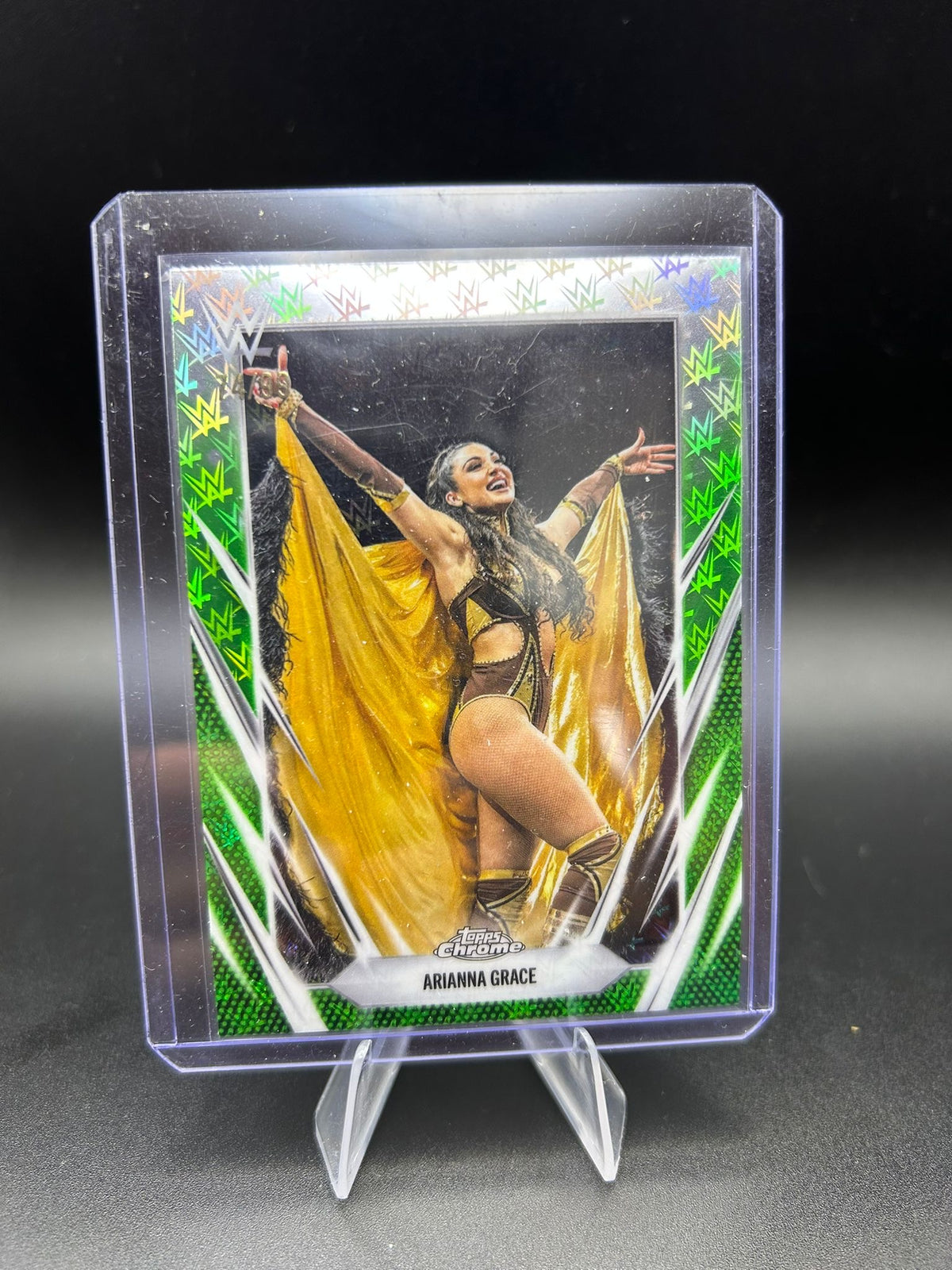 2026 WWE Topps Chrome Logofractor Arianna Grace /99 Green