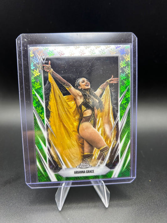 2026 WWE Topps Chrome Logofractor Arianna Grace /99 Green