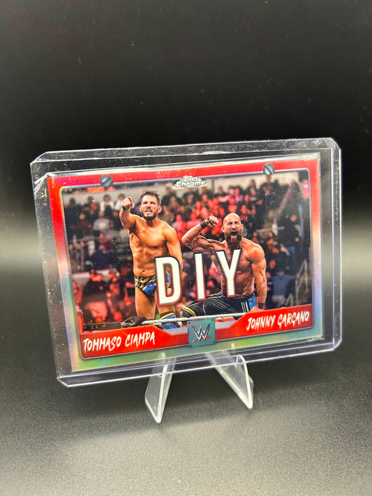 2025 WWE Topps Chrome Tag Teams DIY Ciampa Gargano /5 Red