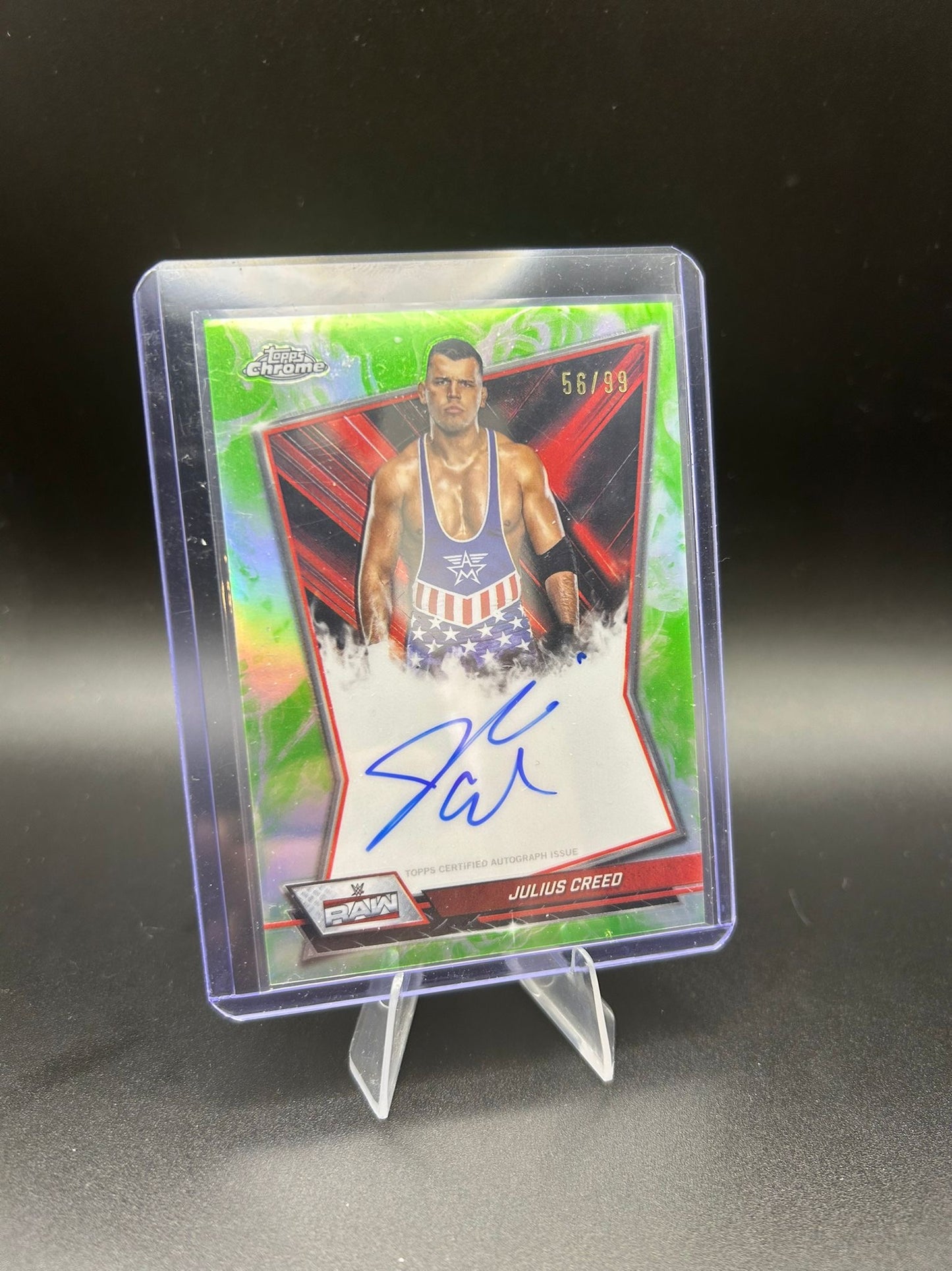 2026 WWE Topps Chrome Julius Creed Auto /99 Green