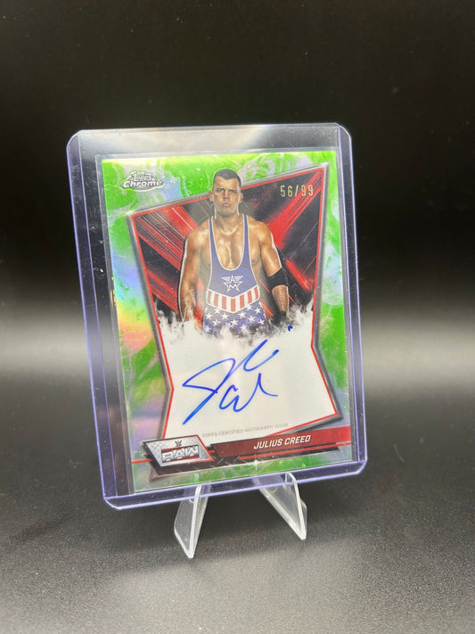 2026 WWE Topps Chrome Julius Creed Auto /99 Green