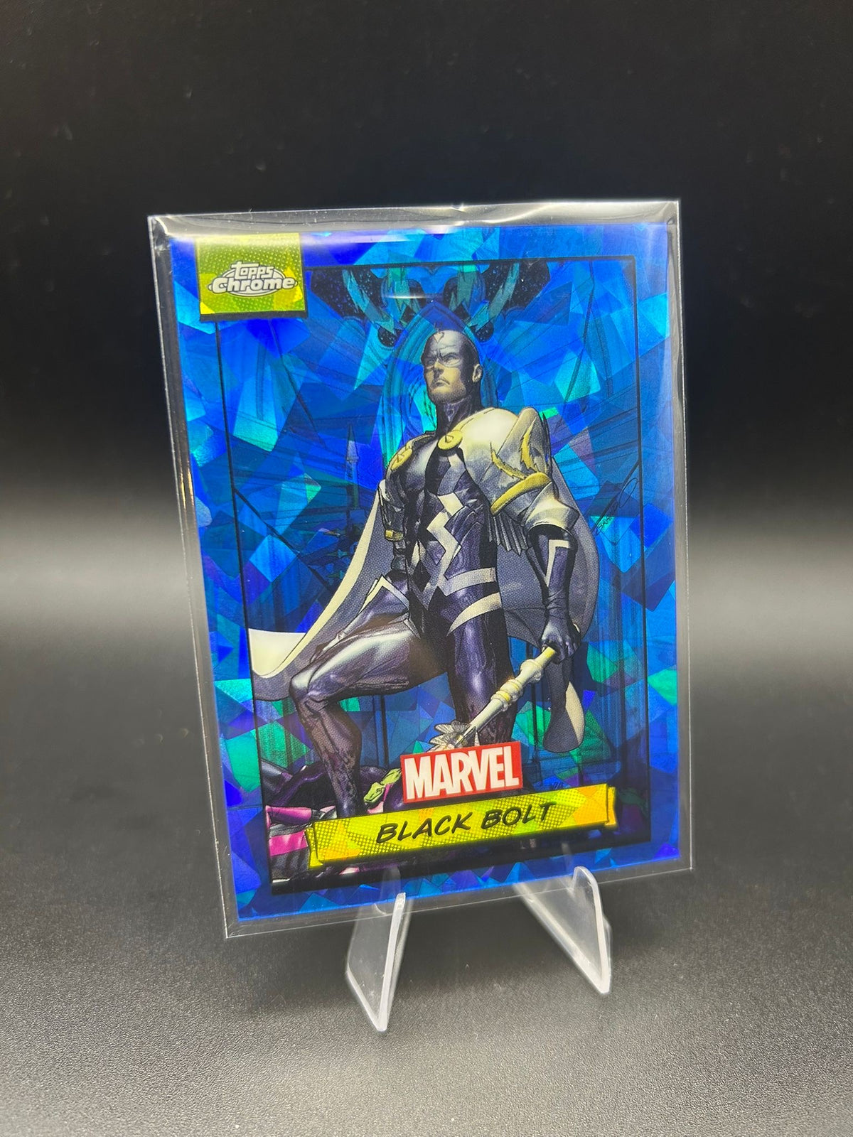2024 Topps Chrome Marvel Black Bolt Sapphire Base