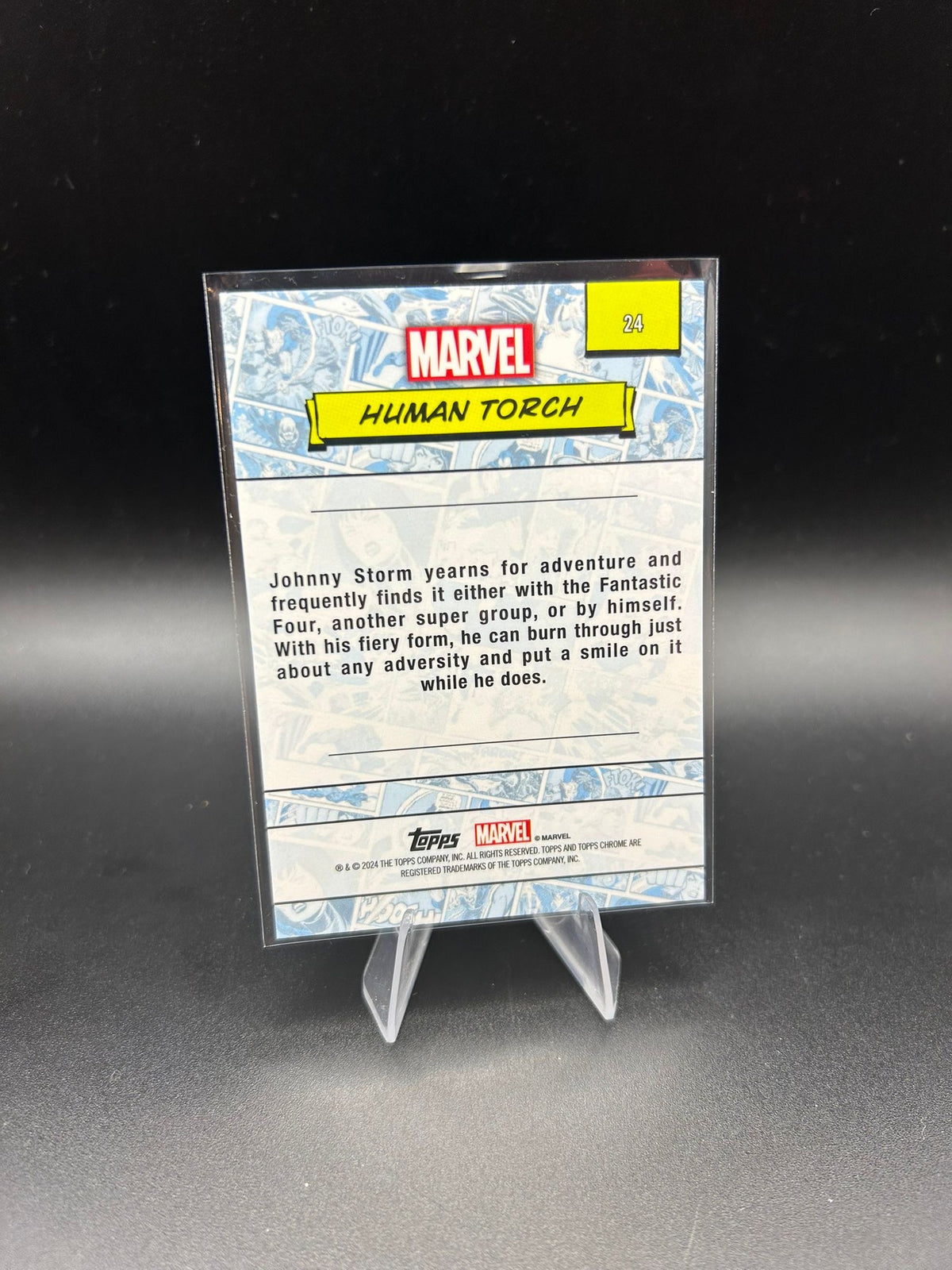 2024 Topps Chrome Marvel Human Torch Sapphire Base