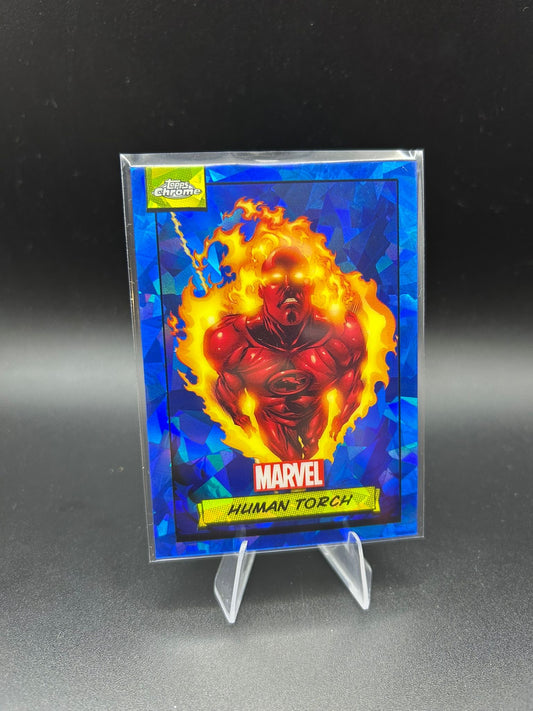 2024 Topps Chrome Marvel Human Torch Sapphire Base