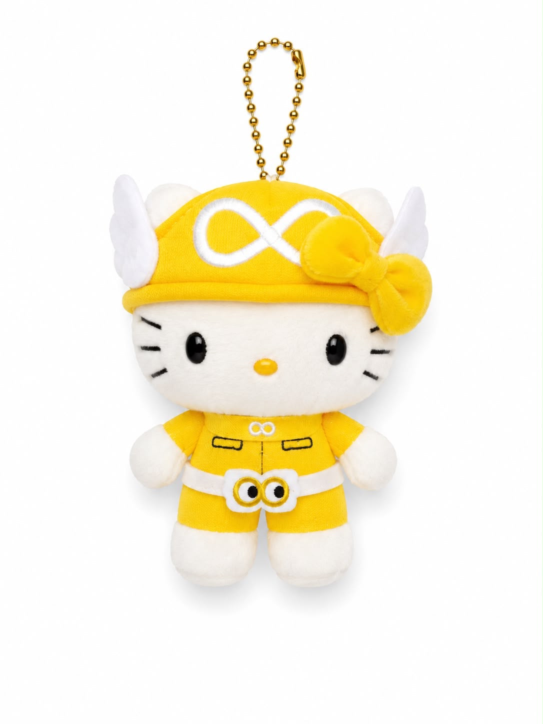 Hello Kitty Yellow Infinity Eight Ranger Japanese Sanrio Plush Keychain