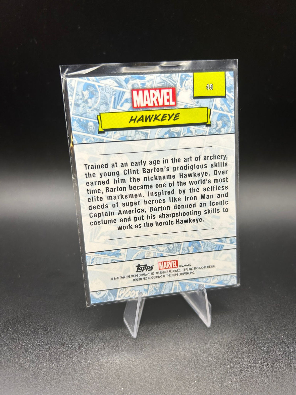 2024 Topps Chrome Marvel Hawkeye Sapphire Base