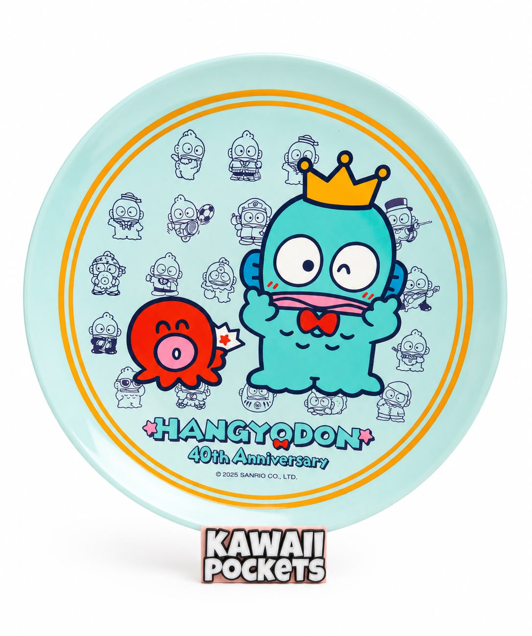 Hangyodon Green Melamine Japanese Sanrio Dinner Plate