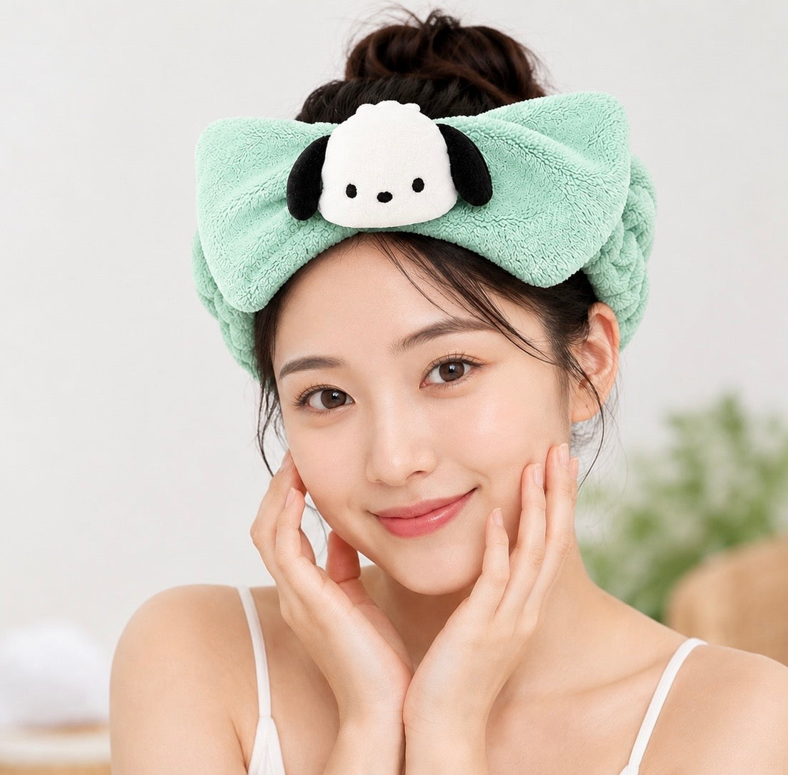 Pochacco Mint Green Elasticated Japanese Sanrio Spa Headband