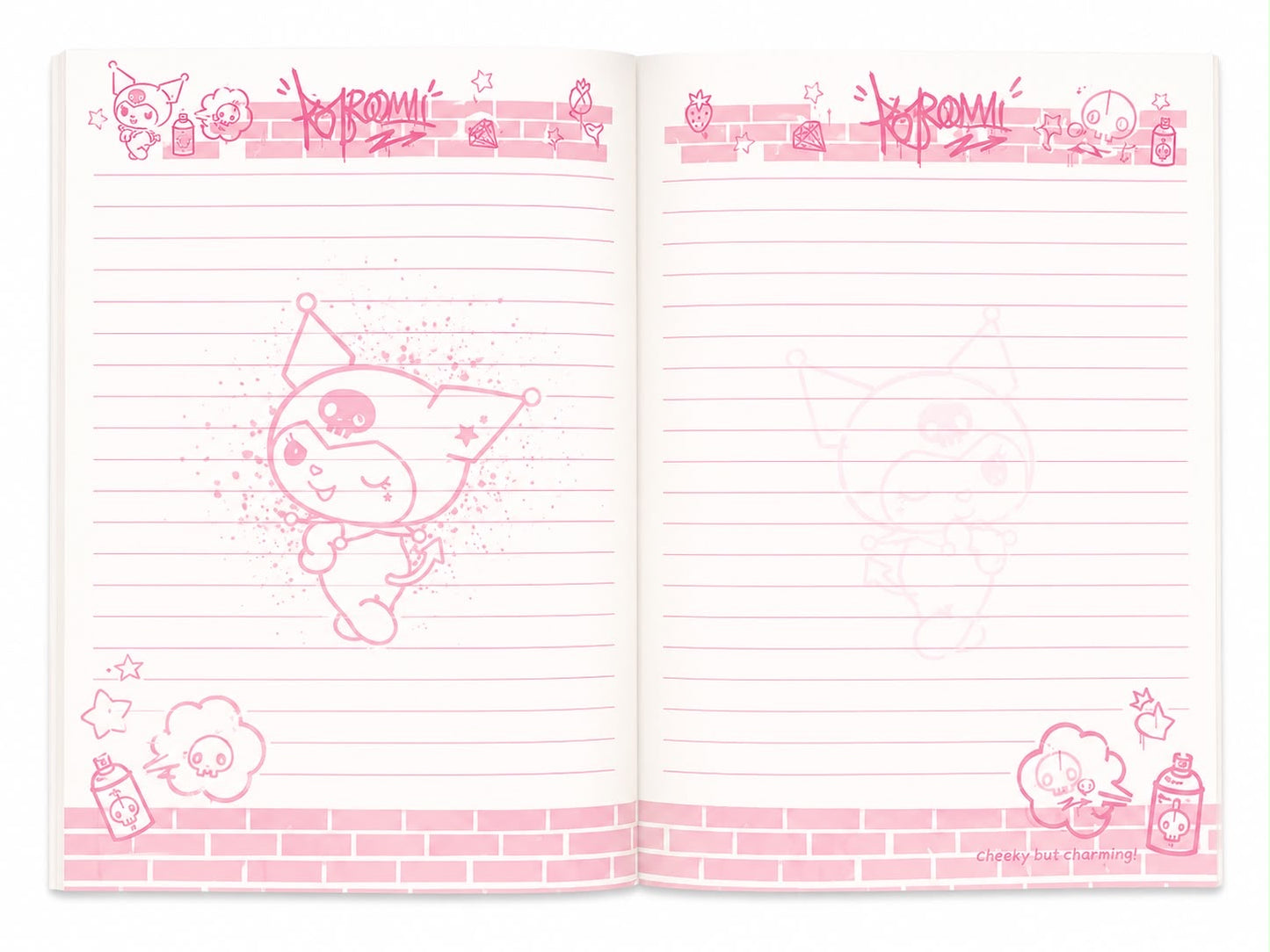 Pink Kuromi Graffiti A5 Sanrio Notebook