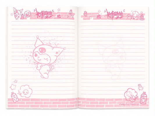Pink Kuromi Graffiti A5 Sanrio Notebook