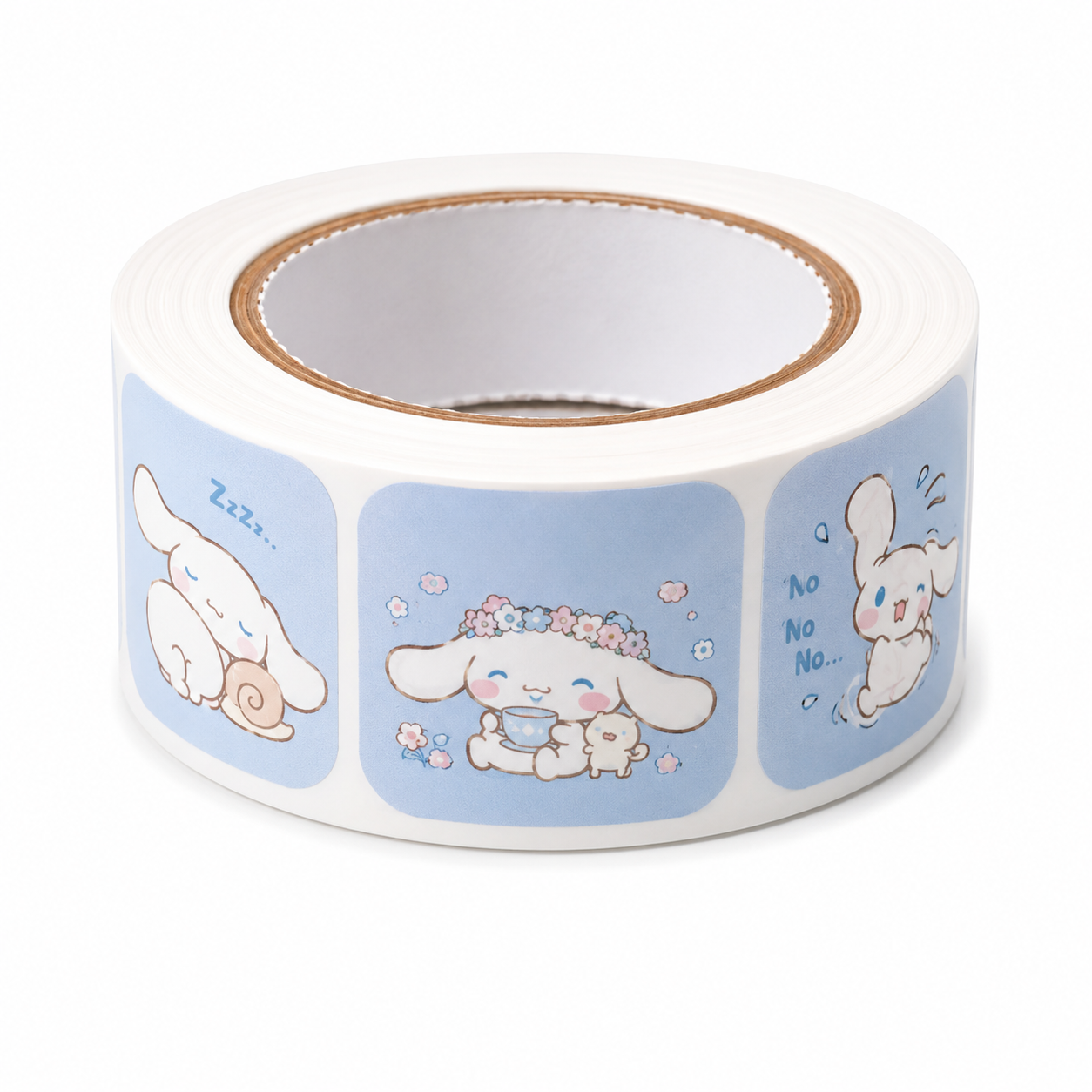 Pastel Blue Cinnamoroll Squares 500pc Sanrio Sticker Reel