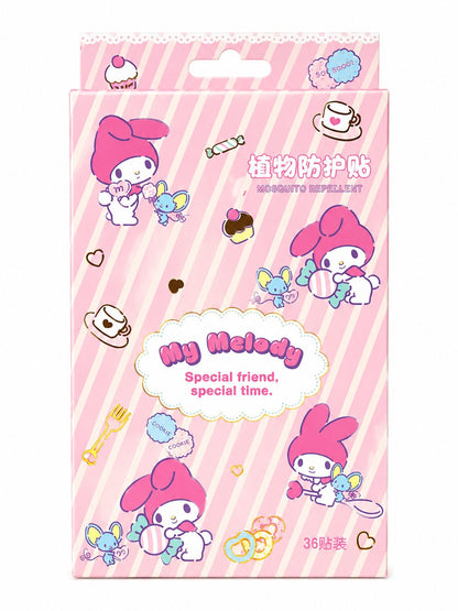 Sanrio Insect Repellent Fabric 36pc Stickers