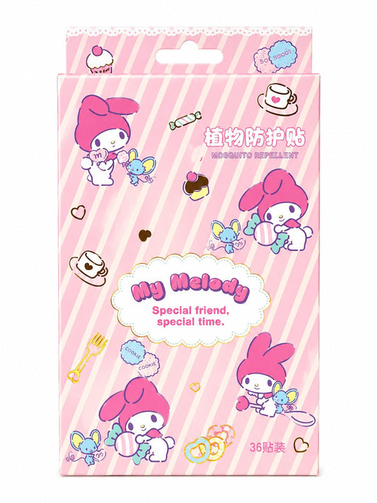 Sanrio Insect Repellent Fabric 36pc Stickers