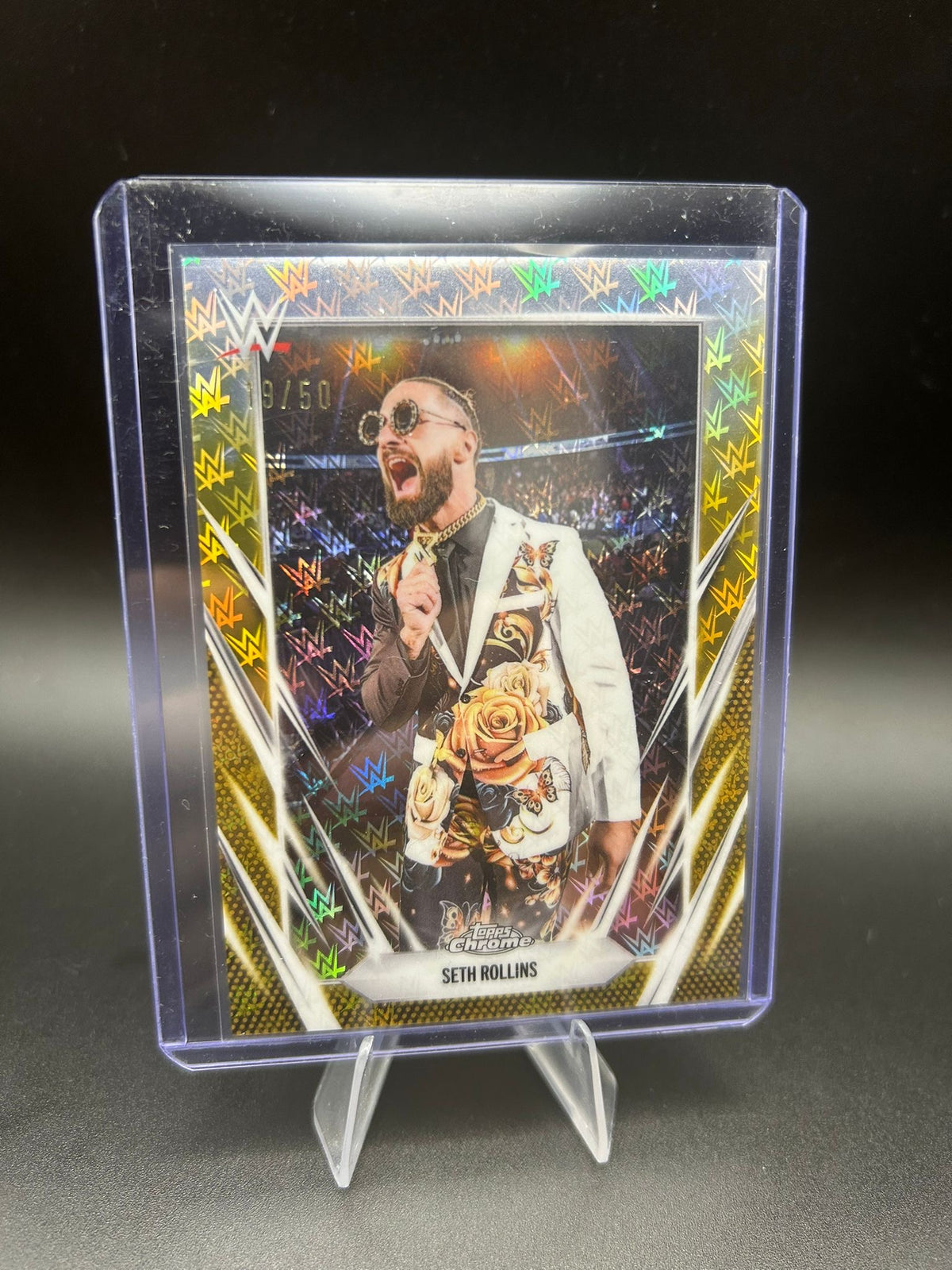 2026 WWE Topps Chrome Logofractor Seth Rollins /50 Gold
