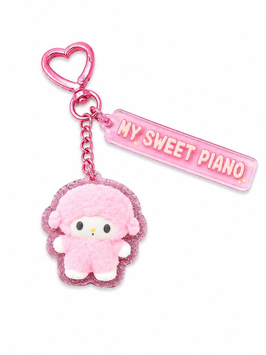 Sweet Piano Pink Glitter Japanese Sanrio Acrylic Keychain