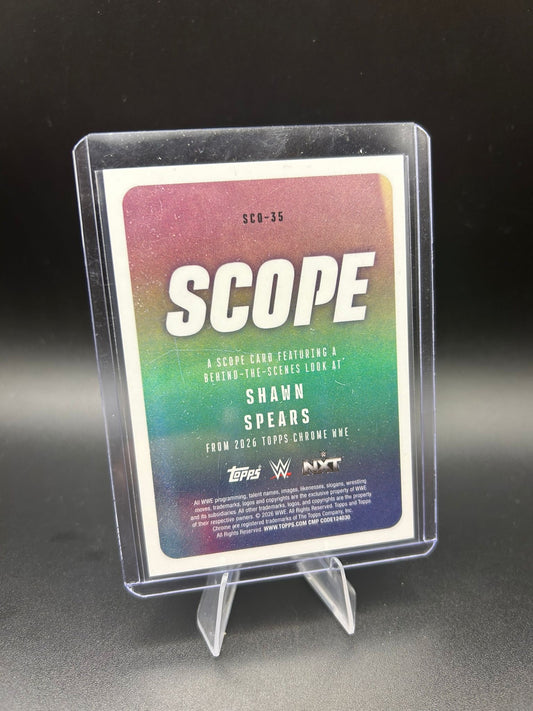 2026 WWE Topps Chrome Shawn Spears 25/25 Orange Scope Geometric