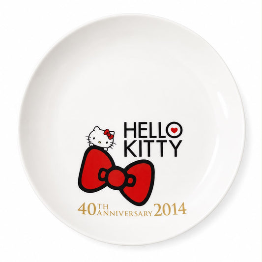Hello Kitty Lawson Red Bow Ceramic Japanese Sanrio Plate